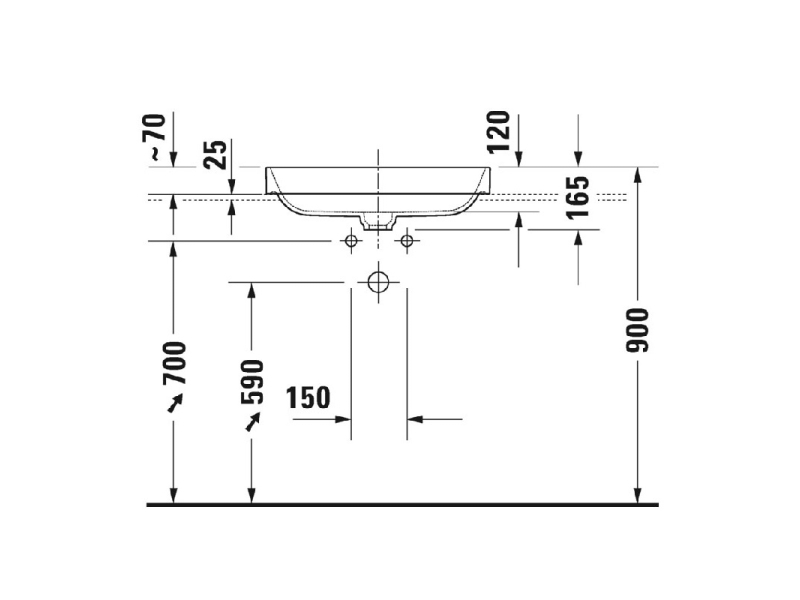 Купить Раковина Duravit Happy D.2 Plus 23596013001 60 x 40 см, покрытие WG, антрацит матовый