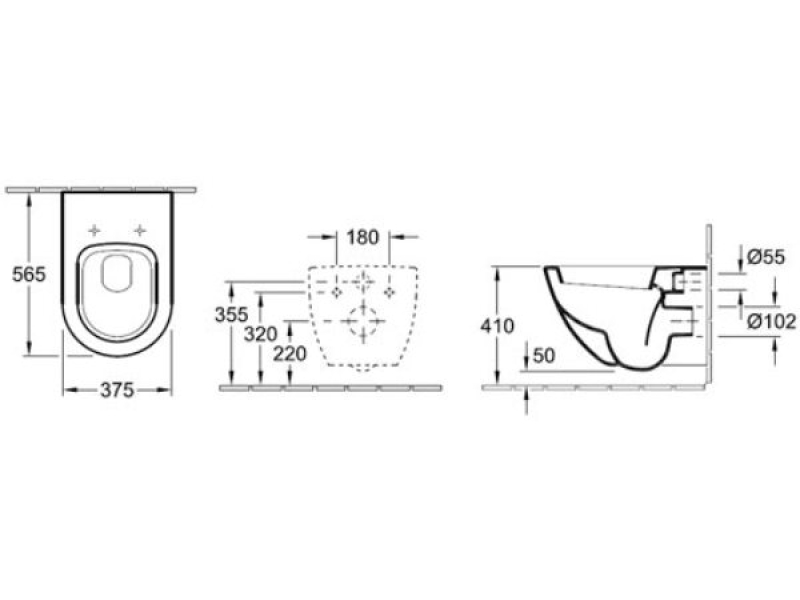 Купить Подвесной унитаз Villeroy&Boch Subway 66001001