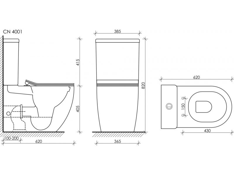 Купить Напольный безободковый унитаз Ceramica Nova Metropol Rimless, крышка микролифт, CN4001