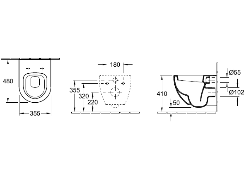 Купить Подвесной унитаз Villeroy&Boch Subway 66041001