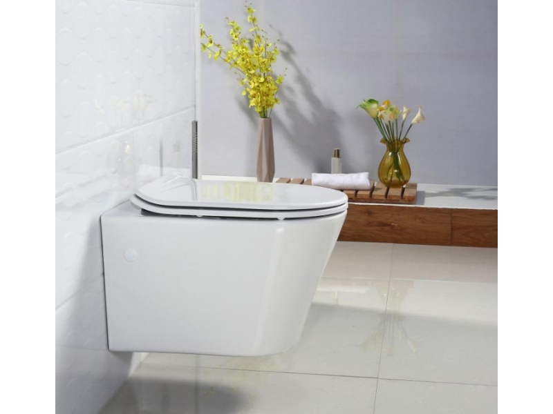 Купить Унитаз подвесной BelBagno Flay-R BB506CH, безободковый