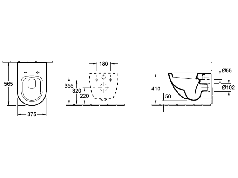 Купить Подвесной унитаз Villeroy&Boch Subway 660010R1