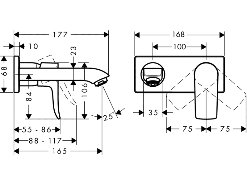 Купить Смеситель Hansgrohe Metris для раковины, хром, 31085000