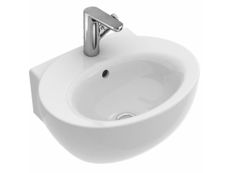 Купить Раковина Villeroy&Boch Aveo, 50,5 х 40,5 см, подвесная, альпийский белый, New Generation 413150