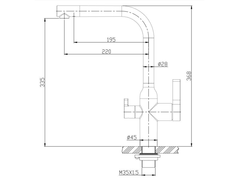 Купить Смеситель для кухни BelBagno BB-LAM57-IN