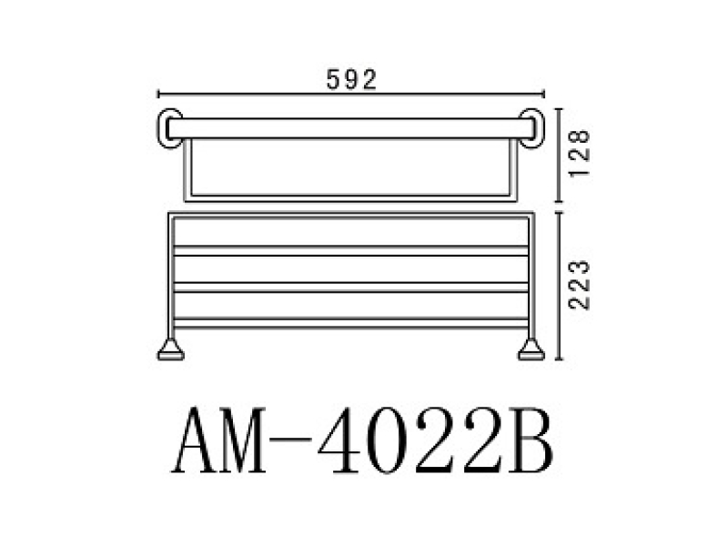 Купить Полка для полотенец Art&Max Ovale AM-E-4022B, хром, 60 см