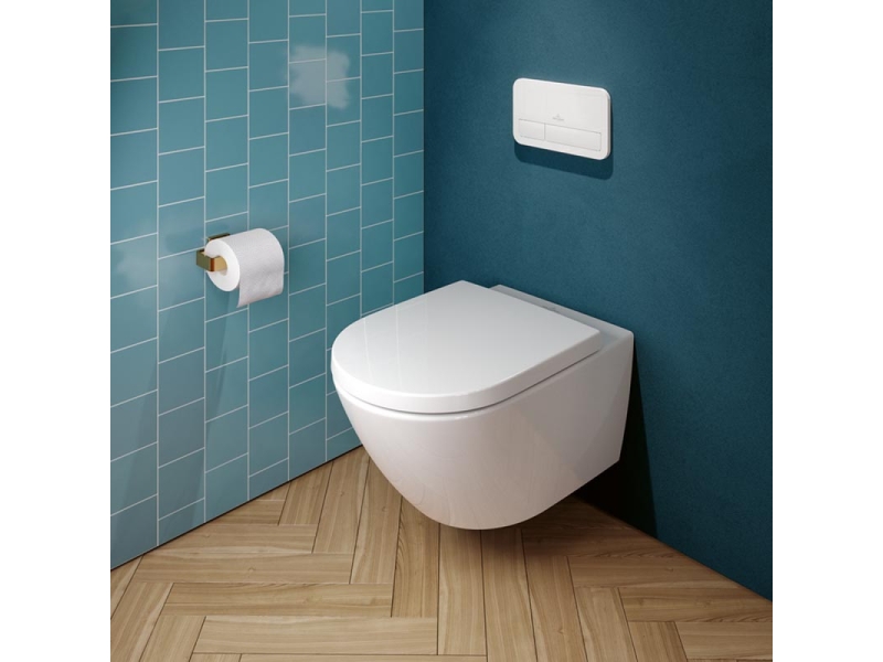 Купить Подвесной унитаз Villeroy&Boch Subway 3.0, технология TwistFlush, крышка QuickRelease, микролифт, 4670TS01, альпийский белый