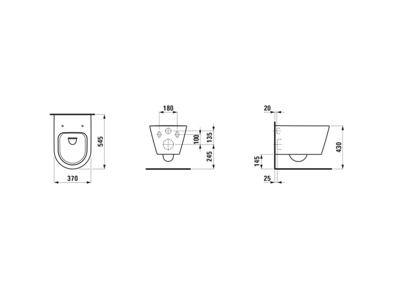 Купить Подвесной унитаз Laufen Kartell Rimless 8.2033.6.000.000.1 (8203360000001) безободковый