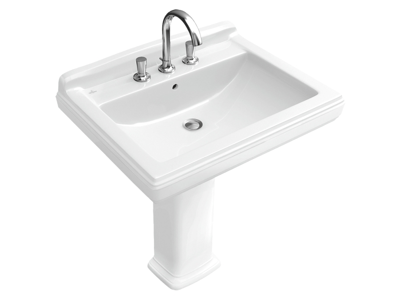 Купить Раковина Villeroy&Boch Hommage, 75 х 85 см, подвесная, альпийский белый, 7101 A1R1