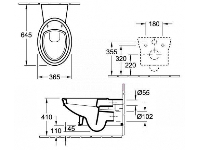 Купить Подвесной унитаз Villeroy&Boch Amadea 7C96 B0R1