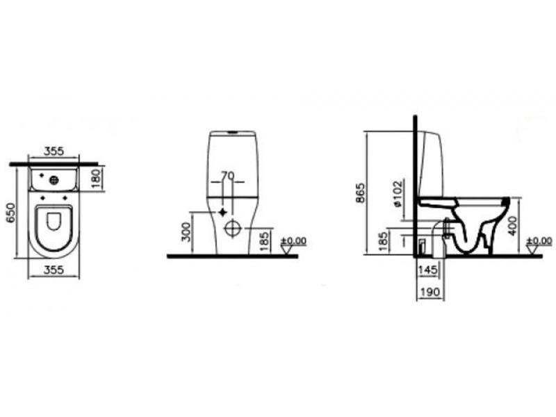 Купить Напольный унитаз Vitra Zentrum 5782B003-0585