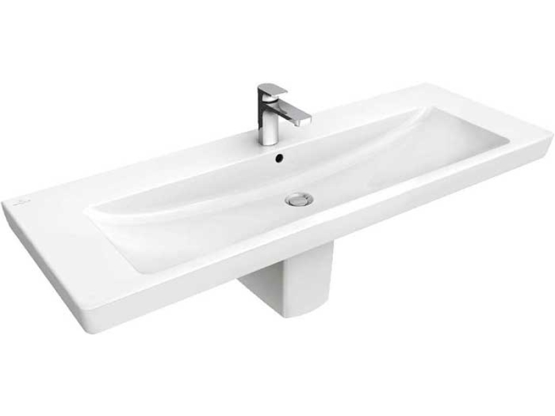 Купить Раковина Villeroy&Boch Subway 2.0, 130 х 47 см, подвесная, альпийский белый, 7176D0