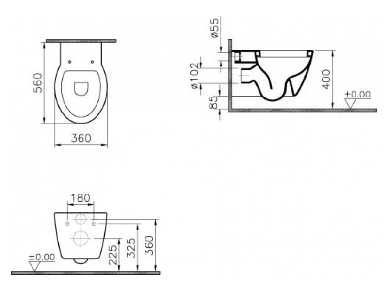 Купить Подвесной унитаз Vitra Sunrise с функцией биде, белый, 5384B003-0850