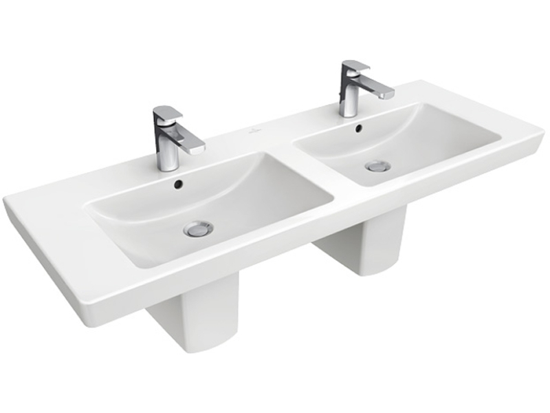 Купить Раковина Villeroy&Boch Subway 2.0, 130 х 47 см, подвесная, альпийский белый 7175D001