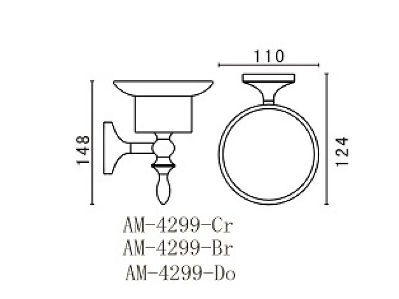 Купить Мыльница Art&Max Bohemia AM-E-4299-Do, золото