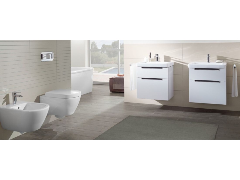 Купить Подвесной безободковый унитаз Villeroy&Boch Subway 2.0 5614 R0R1, альпийский белый CeramicPlus