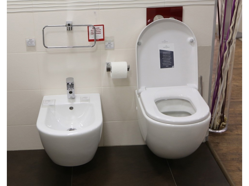 Купить Подвесной безободковый унитаз Villeroy&Boch Subway 2.0 5614 R0R1, альпийский белый CeramicPlus