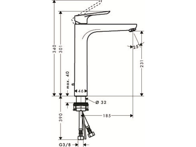 Купить Смеситель Hansgrohe Logis E 71162000 для раковины, хром