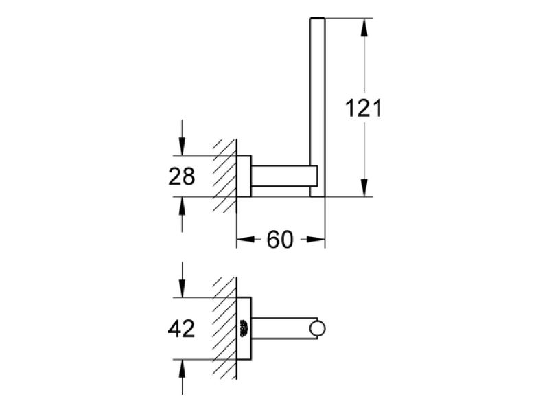 Купить Держатель запасного рулона бумаги Grohe Essentials Cube 40623001