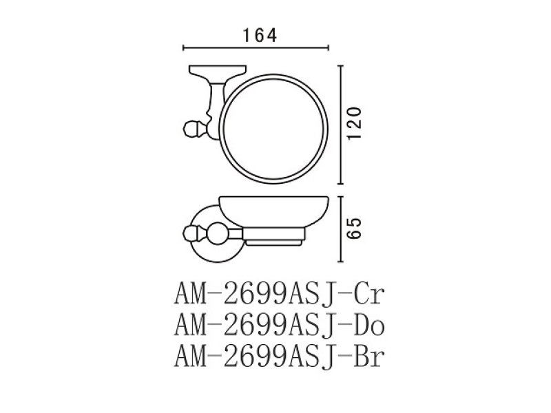 Купить Мыльница Art&Max Antic Crystal AM-E-2699ASJ-Do, золото