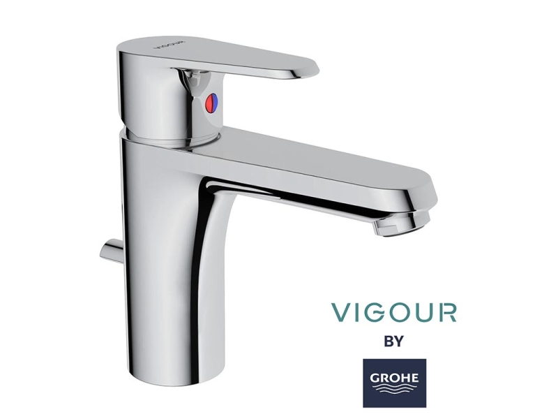 Купить Смеситель для раковины Grohe Vigour 75140326, с донным клапаном, хром