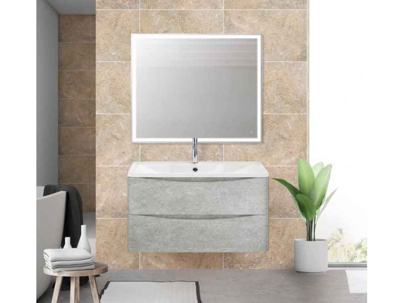 Купить Тумба под раковину BelBagno Acqua-800 ACQUA-800-2C-SO-CVG искусственный камень, цвет серый