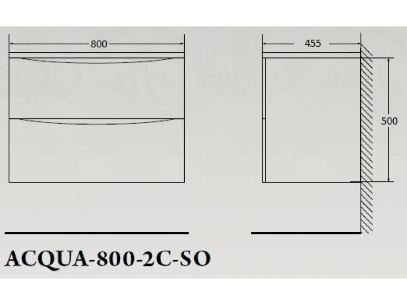 Купить Тумба под раковину BelBagno Acqua-800 ACQUA-800-2C-SO-CVG искусственный камень, цвет серый