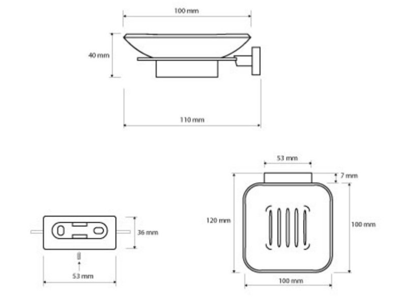 Купить Мыльница Bemeta Niki 153108022 10 x 11 x 4 см настенная, хром