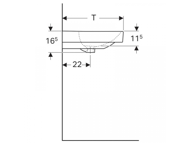 Купить Раковина Geberit Smyle Square 500.251.01.1, 90 х 48 см, белая