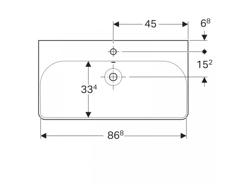 Купить Раковина Geberit Smyle Square 500.251.01.1, 90 х 48 см, белая