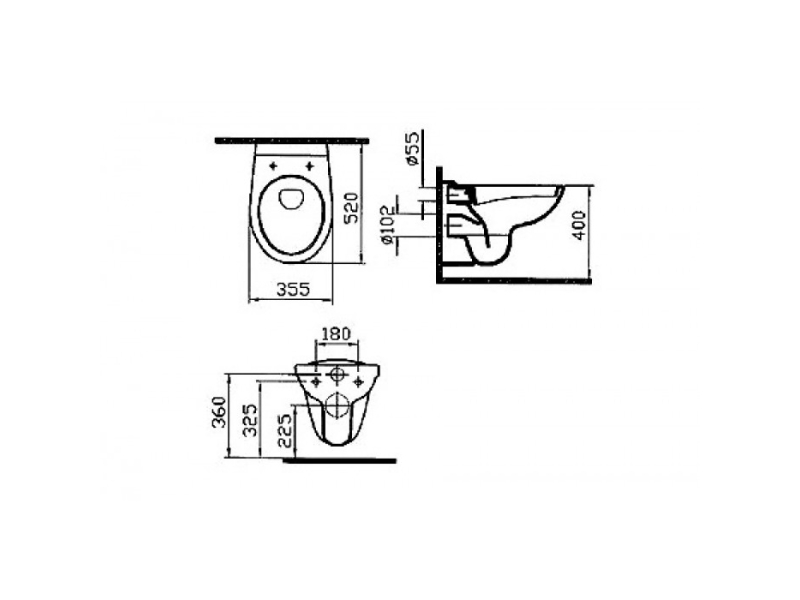 Купить Безободковый подвесной унитаз Vitra S10 SpinFlush, VitrA Hygiene, 7855B003-0075