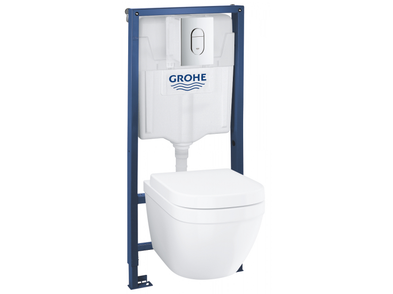 Купить Инсталляция Grohe с безободковым унитазом Grohe Euro Ceramic 39328000, сиденье микролифт, комплект