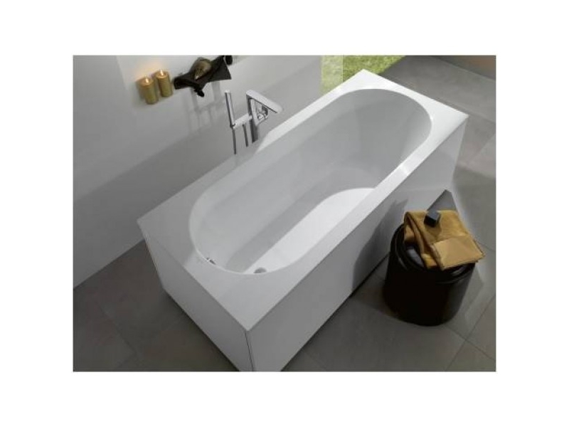 Купить Квариловая ванна Villeroy&Boch Oberon 160 x 75 см UBQ160OBE2V-01, Quaryl®, alpin без отверстия и перелива