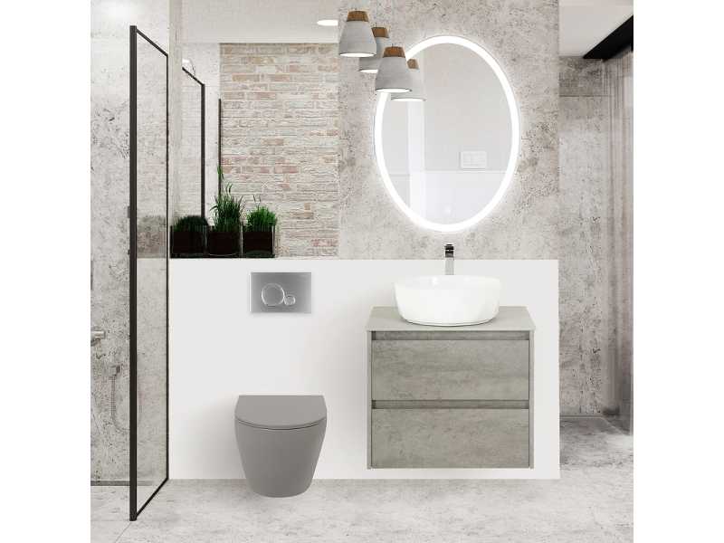 Купить Унитаз подвесной BelBagno Colorato безободковый, цвет серый, BB062CHR-GR