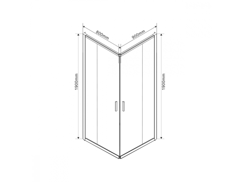 Купить Душевой уголок Vincea Garda VSS-1G8090CL, 90 x 80 см, прямоугольный, дверь раздвижная, стекло прозрачное, хром