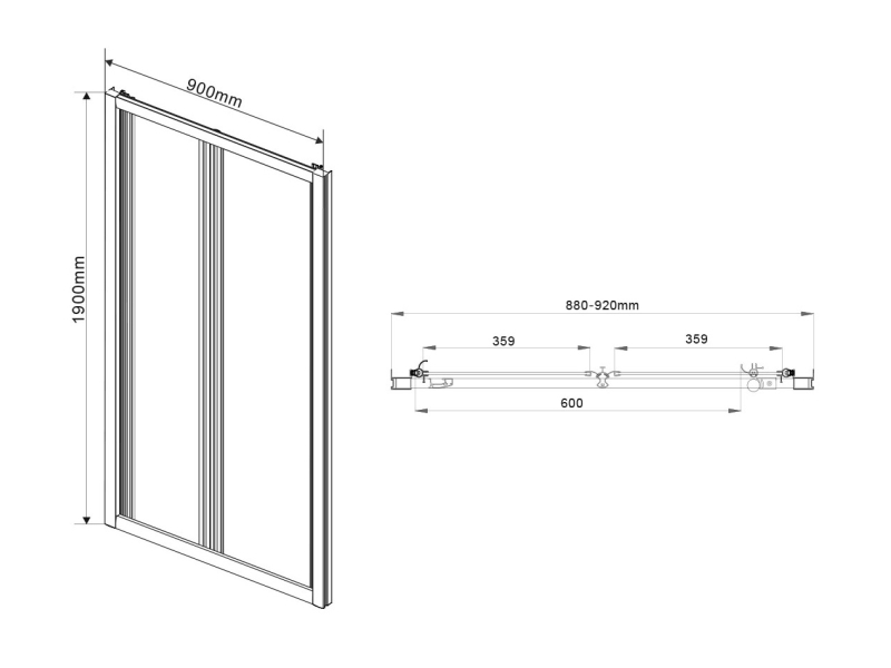 Купить Душевая дверь Vincea Garda VDB-1G900CH, 90 см, складная, стекло шиншилла, хром