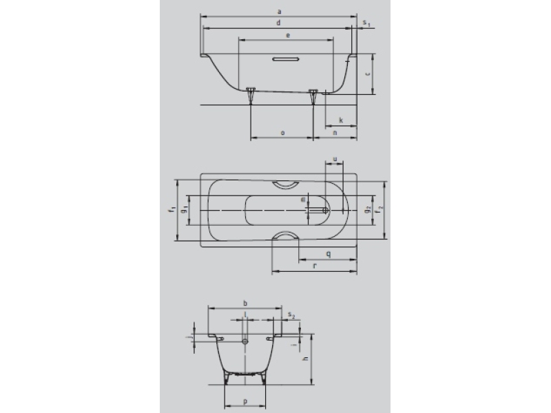 Купить Стальная ванна Kaldewei Saniform Plus мод. 363-1, 170 х 70 х 41 см, anti-slip, 1118.3000.0001