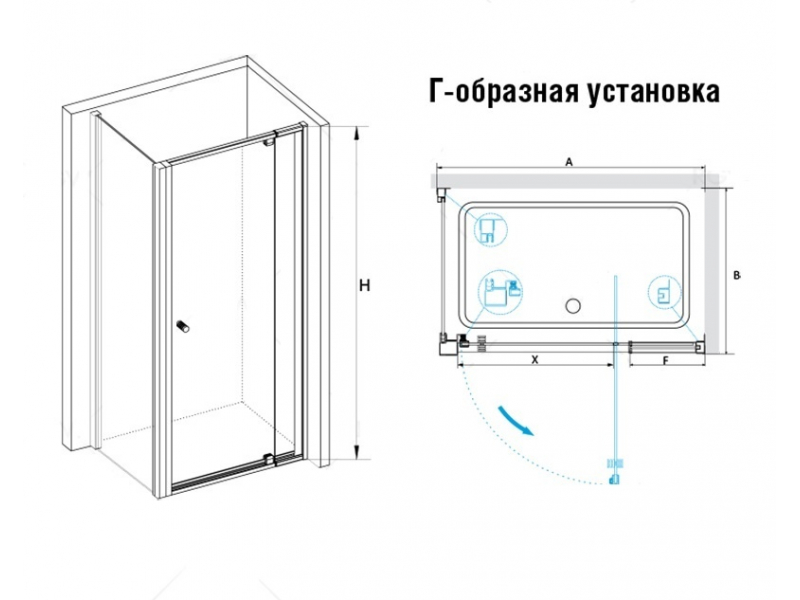 Купить Душевой уголок RGW PA-44, 04084470-11, 70 х 100 x 185 см, дверь распашная, стекло прозрачное, хром