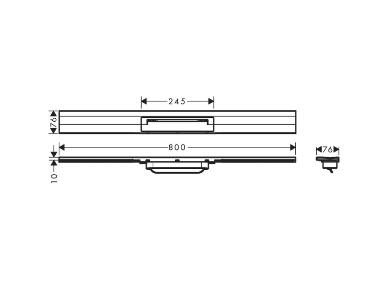 Купить Решетка для дренажного канала Hansgrohe RainDrain Flex, 80 см, полированная сталь, 56051800