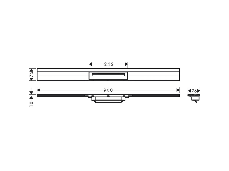 Купить Решетка для дренажного канала Hansgrohe RainDrain Flex, 90 см, хром, 56052000