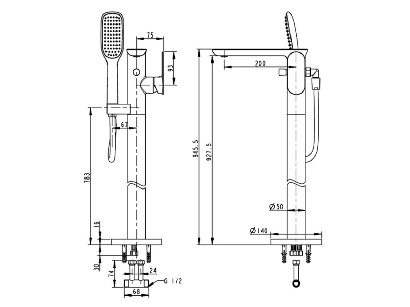 Купить Смеситель Bravat Gina F665104C-B3-ENG для ванны