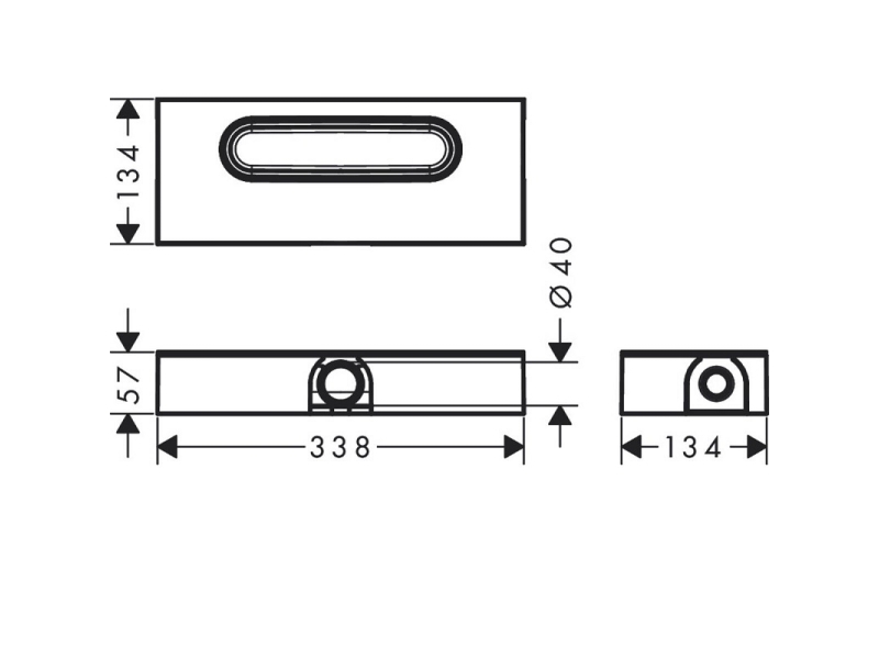 Купить Дренажный канал Hansgrohe uBox universal, плоская установка, 01000180