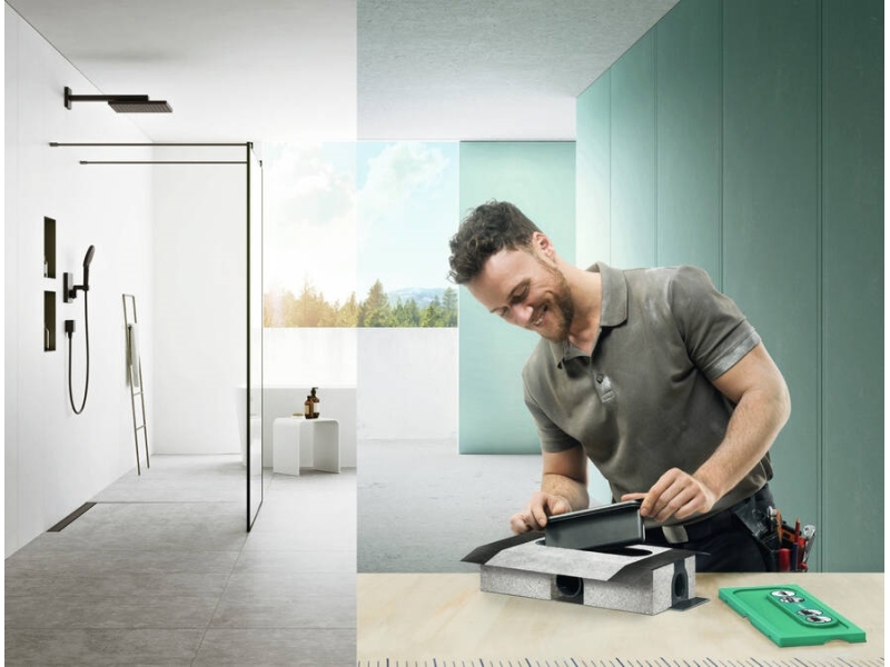 Купить Дренажный канал Hansgrohe uBox universal, стандартная установка, 01001180