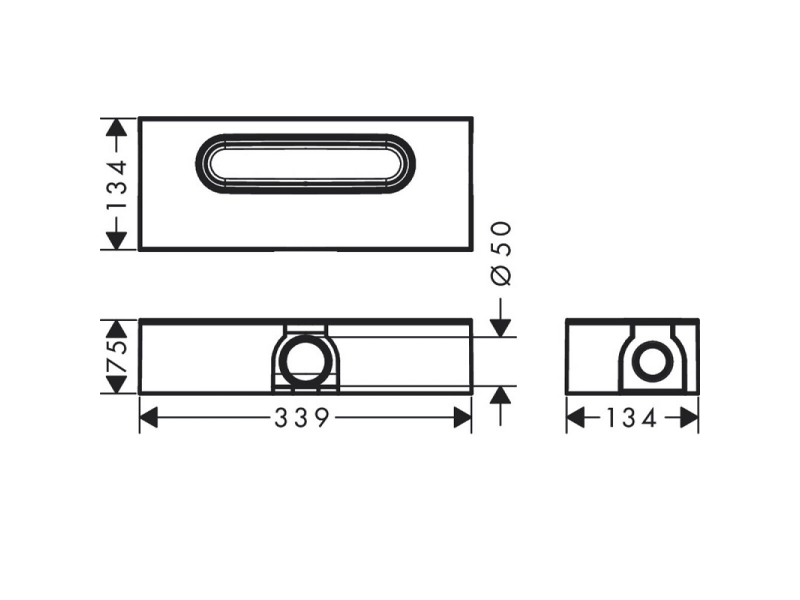 Купить Дренажный канал Hansgrohe uBox universal, стандартная установка, 01001180