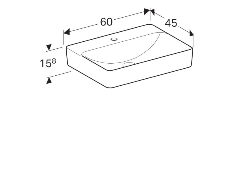 Купить Раковина Geberit Variform 500.781.01.2, 60 x 45 см, белая