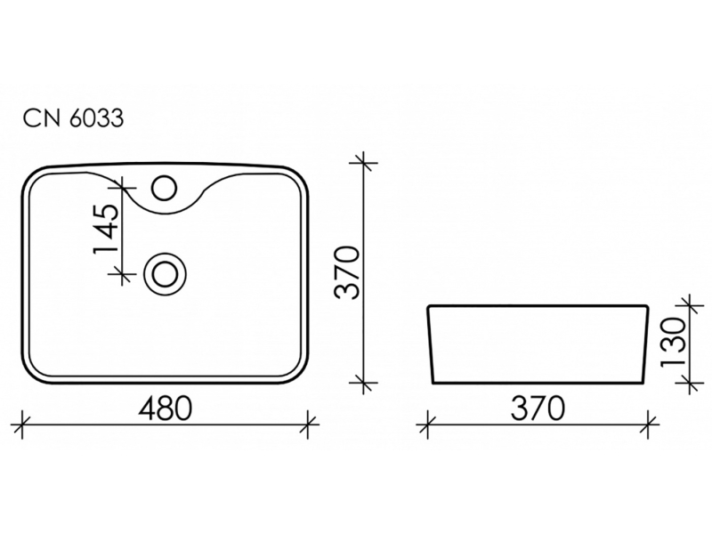 Купить Раковина Ceramica Nova Element, 48 х 37 х 13 см, цвет белый, CN6033