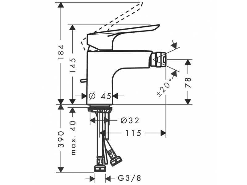 Купить Смеситель для биде Hansgrohe Logis E 71232000