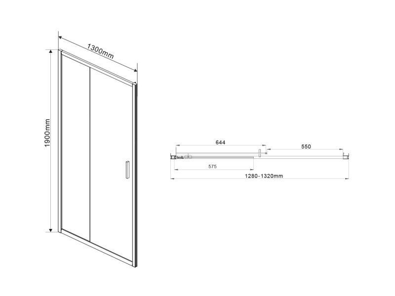 Купить Душевая дверь Vincea Garda VDS-1G130CH, 130 см, раздвижная, стекло шиншилла, хром