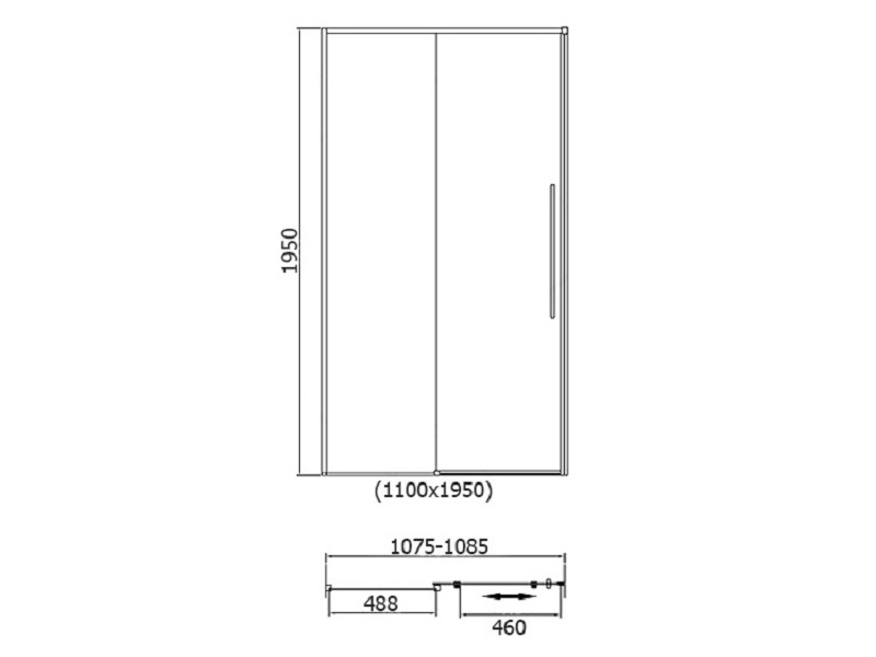 Купить Душевая дверь RGW SV-12B 32321211-14 110 х 195 см, черный