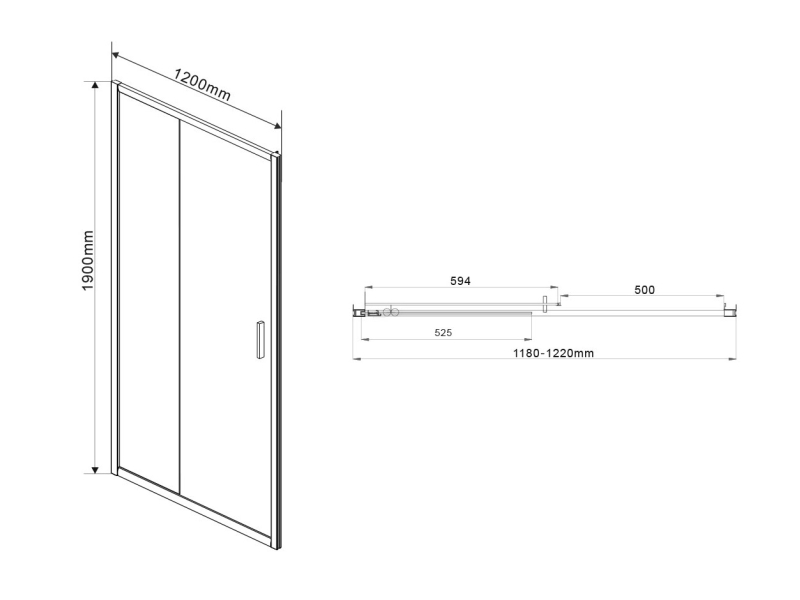 Купить Душевая дверь Vincea Garda VDS-1G120CH, 120 см, раздвижная, стекло шиншилла, хром